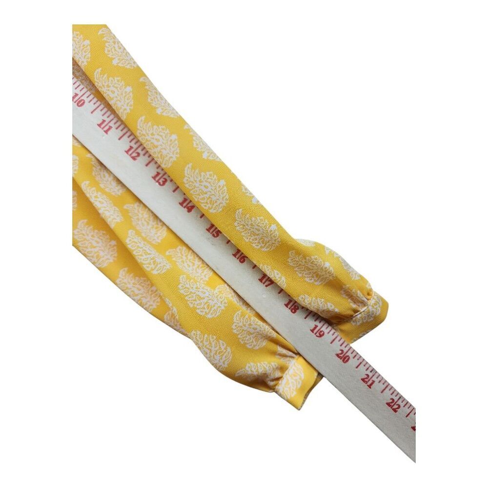 Michael Kors Women’s S Yellow Boho Ruffle Off Shoulder Romper Long Sleeve Casual - Picture 5 of 8